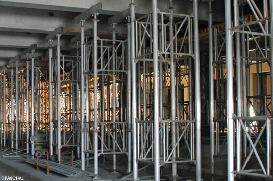 The GASS can support loads up to 140 kN per leg Aluminum Shoring System GASS