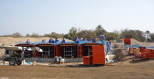 Formwork carriage with Modular Universal Formwork